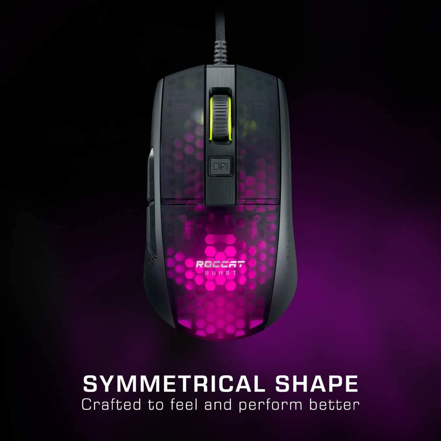 Pyro Mechanical Gaming Keyboard with RGB Lightning, Black (ROC-12-622) Burst Pro Lightweight Optical Gaming Mouse &  Elo 7.1 USB Wired Surround Sound PC Gaming Headset