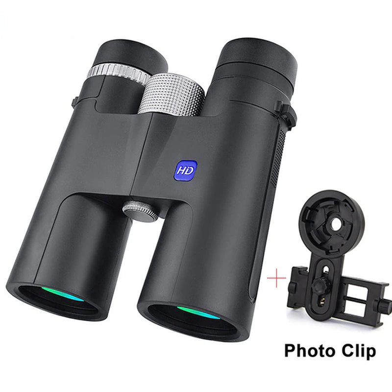 12X42 HD Binoculars Roof Prism Professional Waterproof Low Night Vision Binoculars for Adults HD Bird Watching Telescope