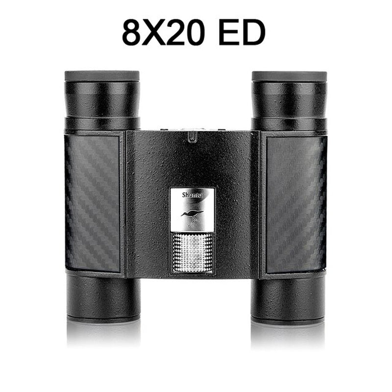 Professional title: "High-Quality Shuntu 8X20 10X25 ED Waterproof Binoculars with SMC Coating, Bak4 Prism Optics, and Folding Design - Ideal for Camping, Hunting, and Tourism"