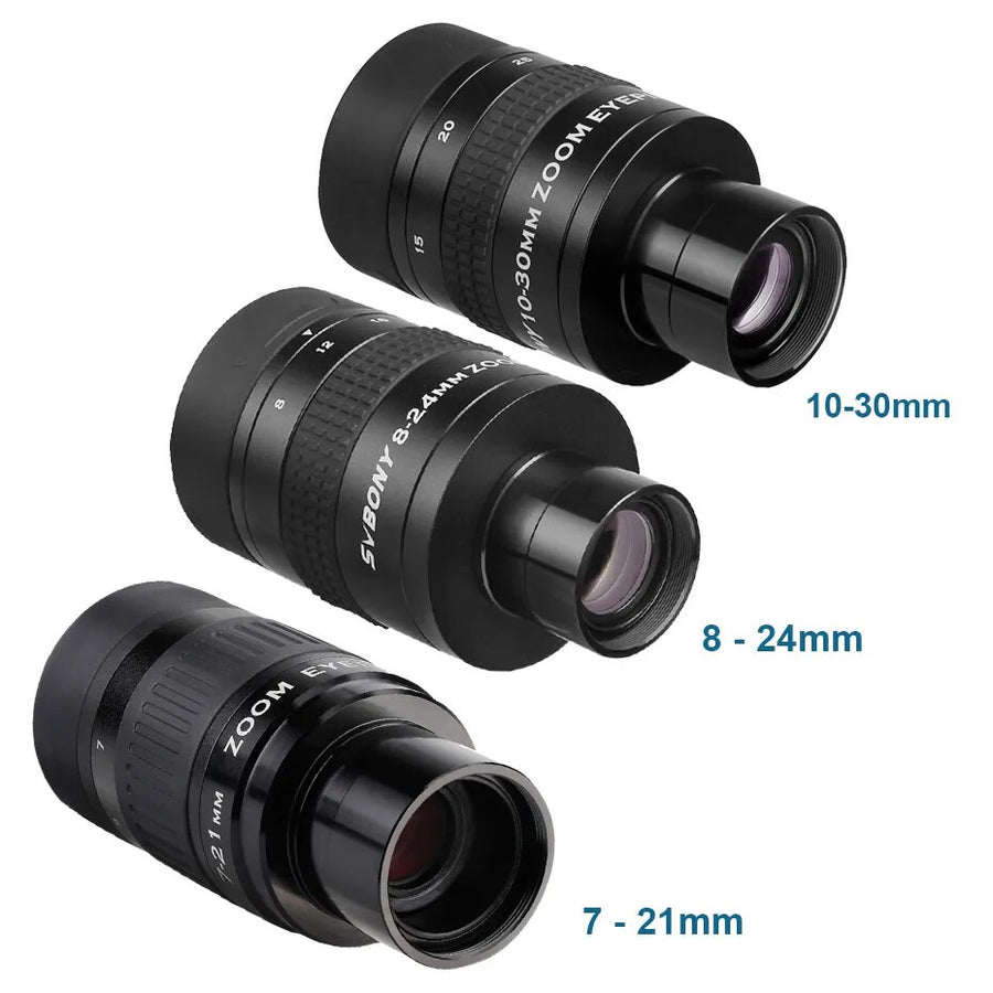 1.25" Zoom Telescope Eyepiece 7-21Mm/8-24Mm/10-30Mm FMC Zoom Lens Telescope Accessory for Astronomic Telescopes