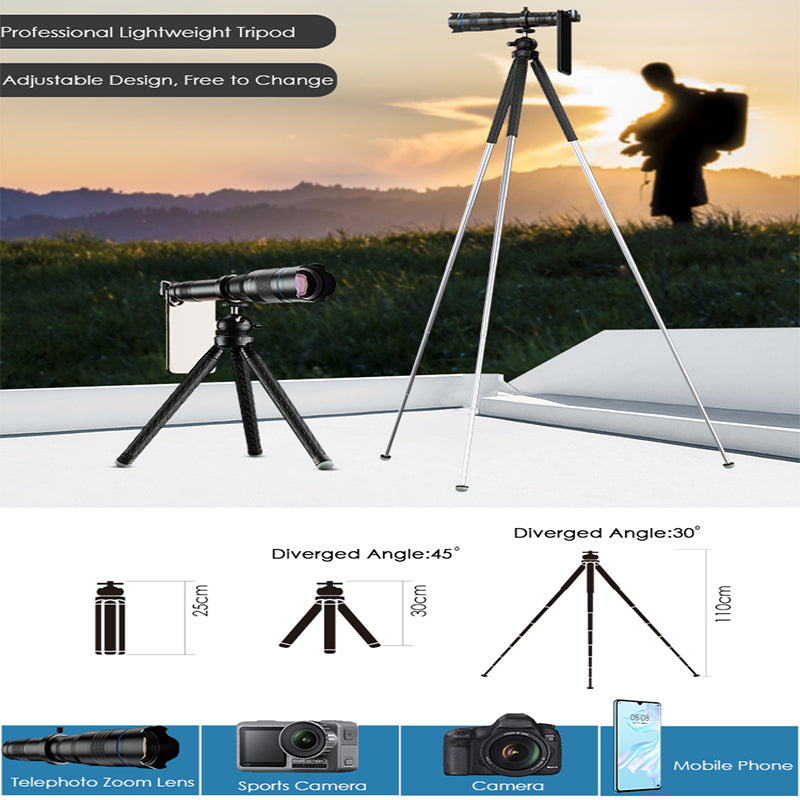 Professional title: "High-Powered 60X Super Telephoto Zoom Lens for Mobile Photography and Outdoor Adventures"