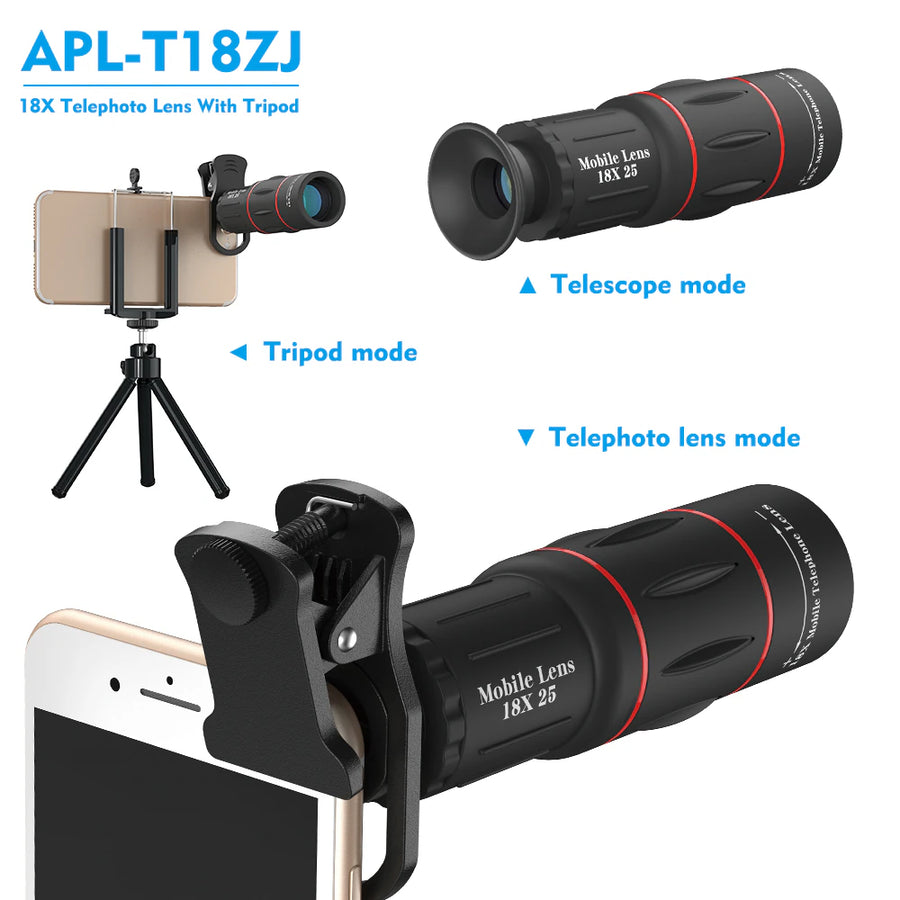 Capture Stunning Moments with our Portable 18X25 Monocular Zoom Telephoto Lens