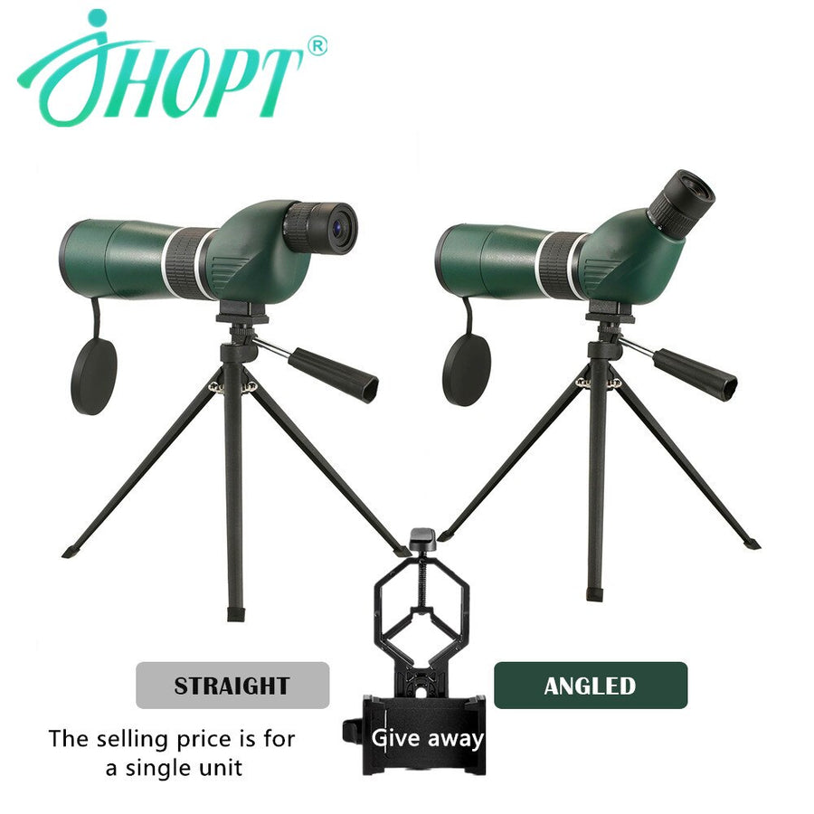 JHOPT 60 Times Spotting Scope Telescope Portable Travel Scope Monocular Telescope with Tripod Carry Case Birdwatch Hunting