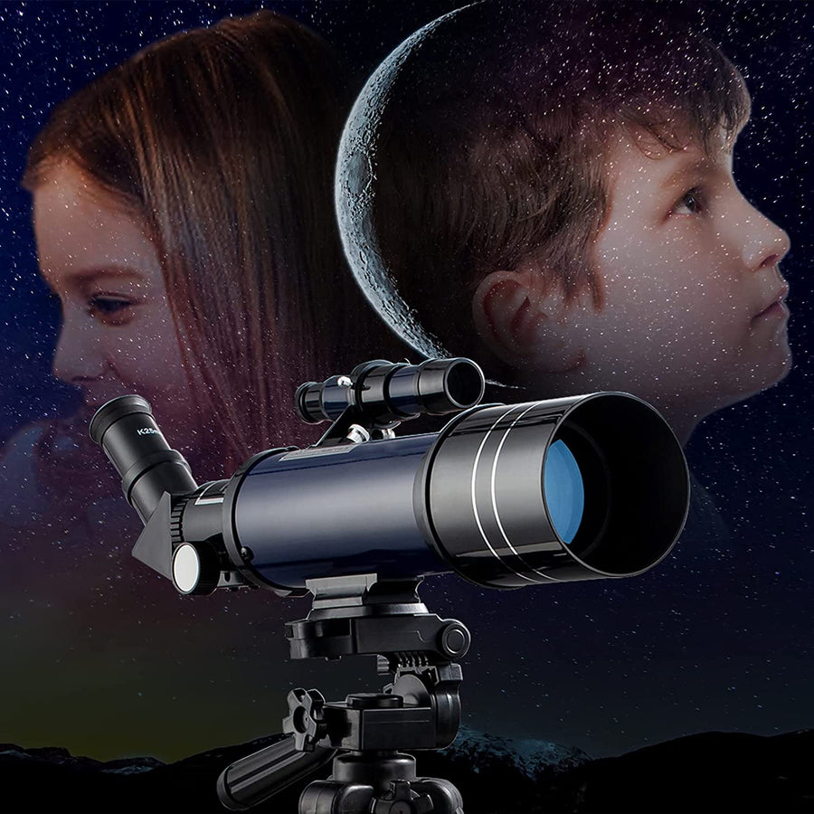 "Beginner's Astronomy Telescope - Full-Size Tripod - Portable Refractor Telescope - Perfect for Young Astronomers"