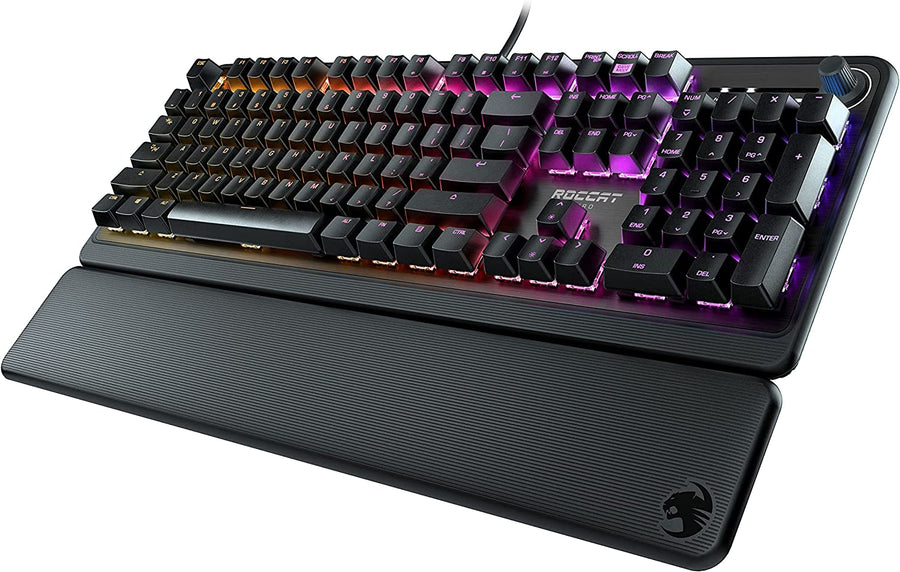 Pyro Mechanical Gaming Keyboard with RGB Lightning, Black (ROC-12-622) Burst Pro Lightweight Optical Gaming Mouse &  Elo 7.1 USB Wired Surround Sound PC Gaming Headset