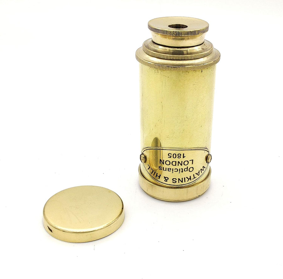 "Premium Nautical Brass Spyglass Telescope with Wooden Box - High-Quality Brass Pirate Telescope, Collapsible Monocular Spyglass with Glass Optics - Ideal Decorative Telescope for Kids (Polish Finish)"