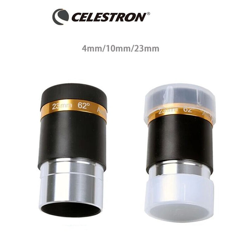 Aspherical High-Definition Eyepiece with 62 Degree Field of View, Fully Coated for 1.25" Astronomy Telescope (Available in 4mm, 10mm, and 23mm)