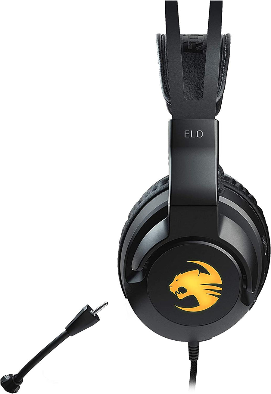 Pyro Mechanical Gaming Keyboard with RGB Lightning, Black (ROC-12-622) Burst Pro Lightweight Optical Gaming Mouse &  Elo 7.1 USB Wired Surround Sound PC Gaming Headset