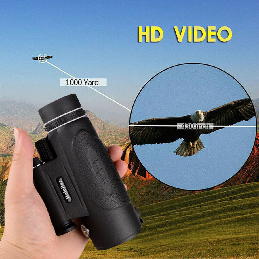 Outdoor Day Night Vision 100X90 Optical Monocular Hunting Hiking Telescope Waterproof Singal Focus Monocular Telescopes #G4