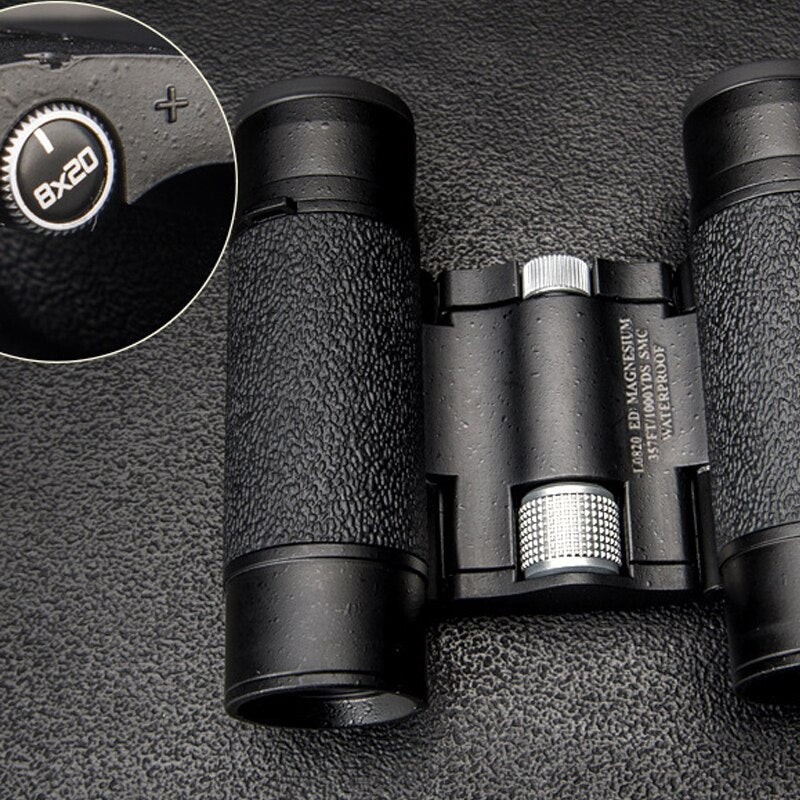 Professional title: "High-Quality Shuntu 8X20 10X25 ED Waterproof Binoculars with SMC Coating, Bak4 Prism Optics, and Folding Design - Ideal for Camping, Hunting, and Tourism"