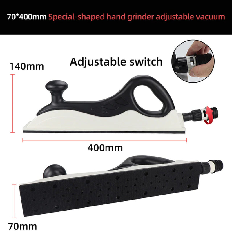HIFESON 70X400Mm Manual Sanding Block Sandpaper Machine Hand Grinding Holder Handheld Polisher Sander for Car Wood Workig